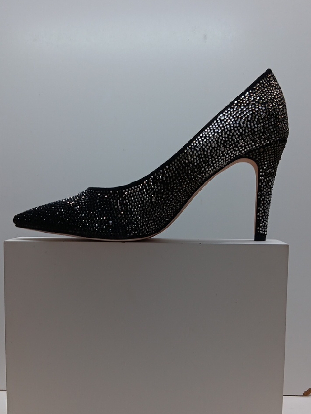 Antonio Melani Elegant Black Crystal Pointed-Toe Stiletto Pump Size8.5